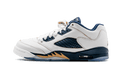 Air Jordan 5 Retro Low GS "WHITE / METALLIC GOLD / MID NAVY" 314338 135