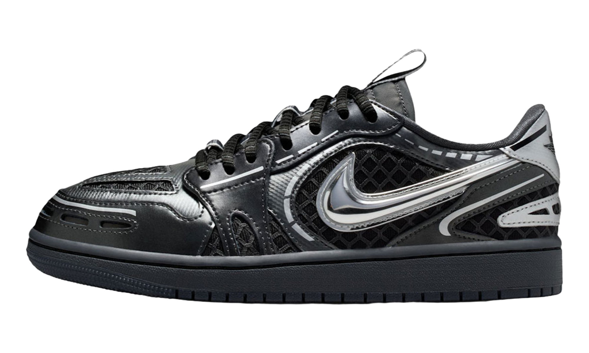 Jordan 1 Low Method of Make V3 WMNS "Black Metallic Silver" HQ2186 001