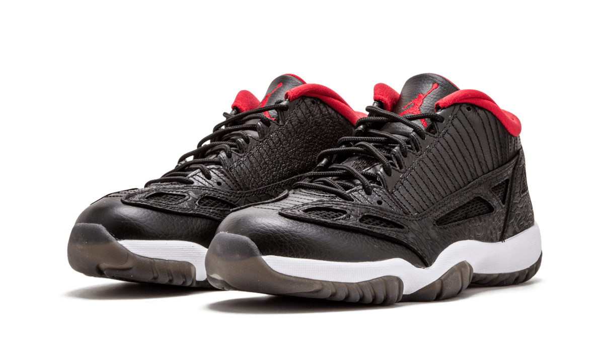 Air Jordan 11 Retro Low IE "Black Charcoal Red" 306008 001