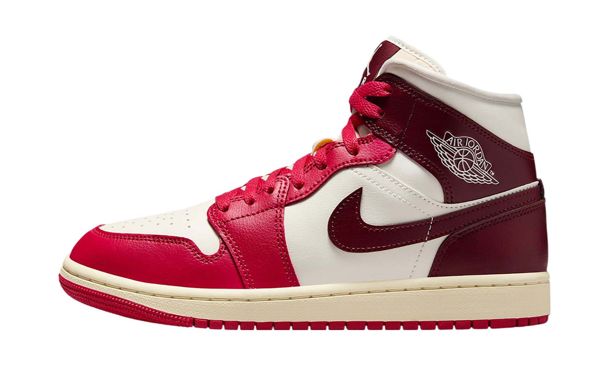 Air Jordan 1 Mid WMNS "Red/White" BQ6472 119
