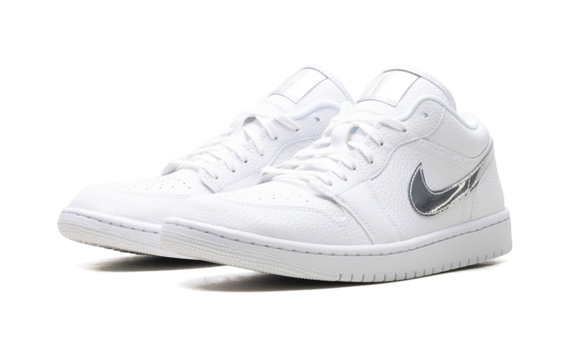 Womens Air Jordan 1 Low SE "White Metallic Silver'" IQ9381 100