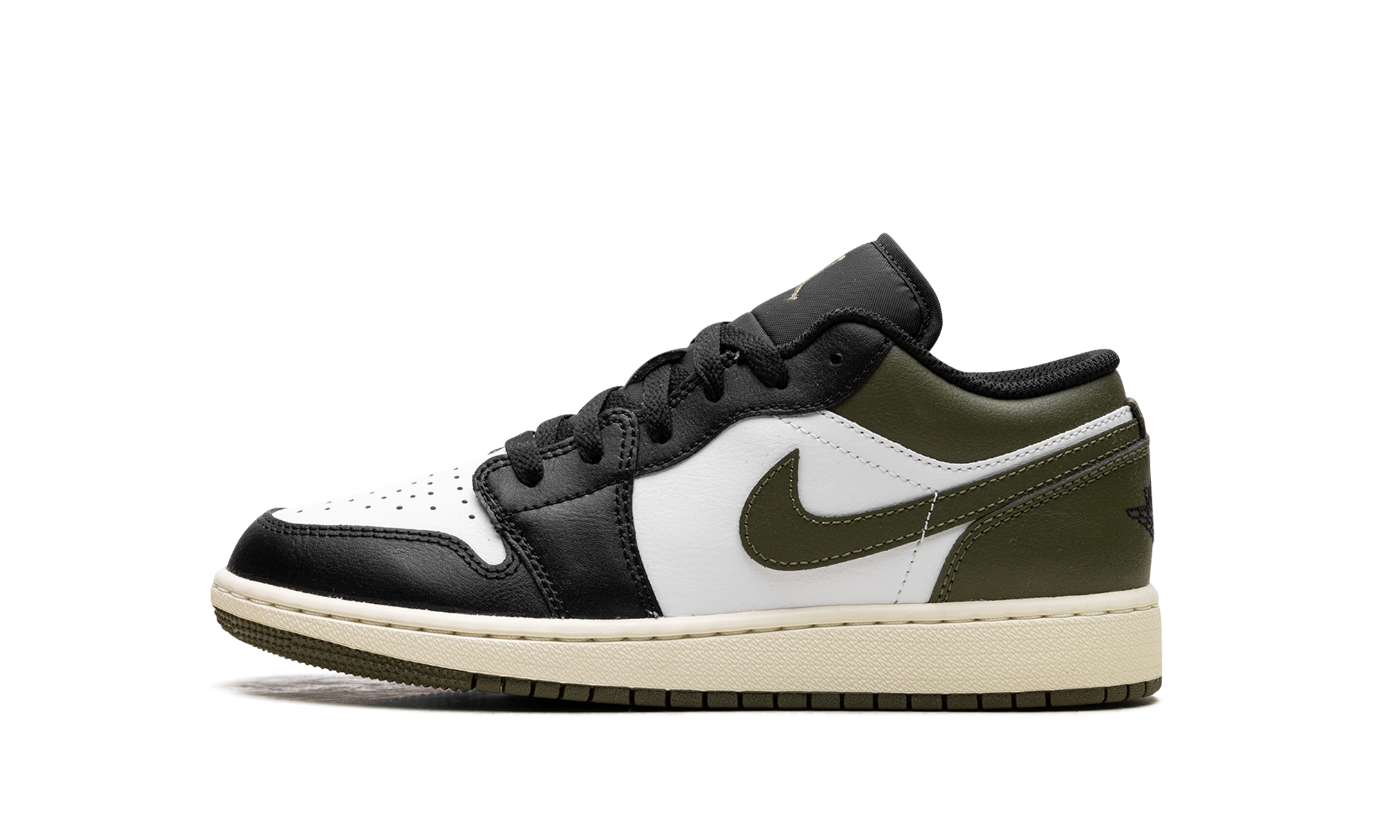 Jordan 1 Low GS "Black Toe Medium Olive" 553560 092