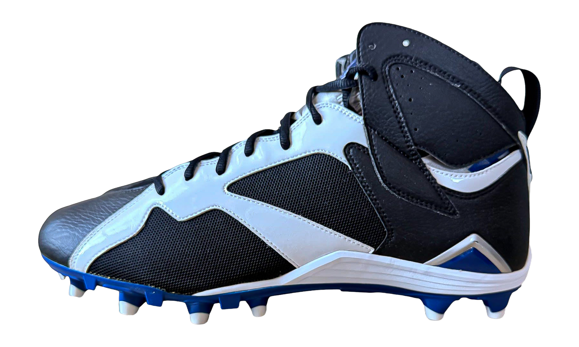 Jordan 7 Molded Cleats "Black / White-Rush Blue" SU15 MNJDSP 373 M3