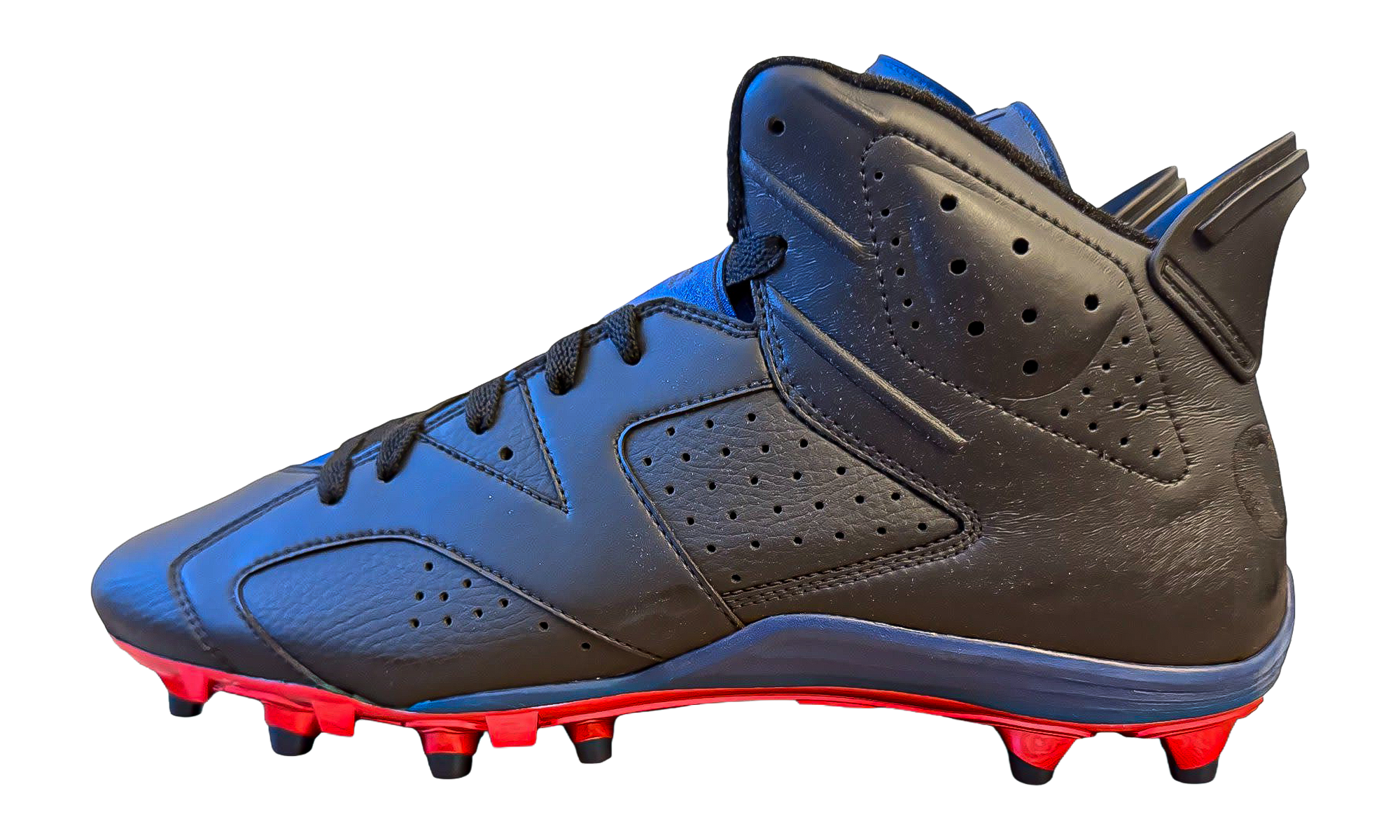 Jordan 6 Molded Cleats "Black / Blue-Red" SU14 MNJDSP 793 M1C