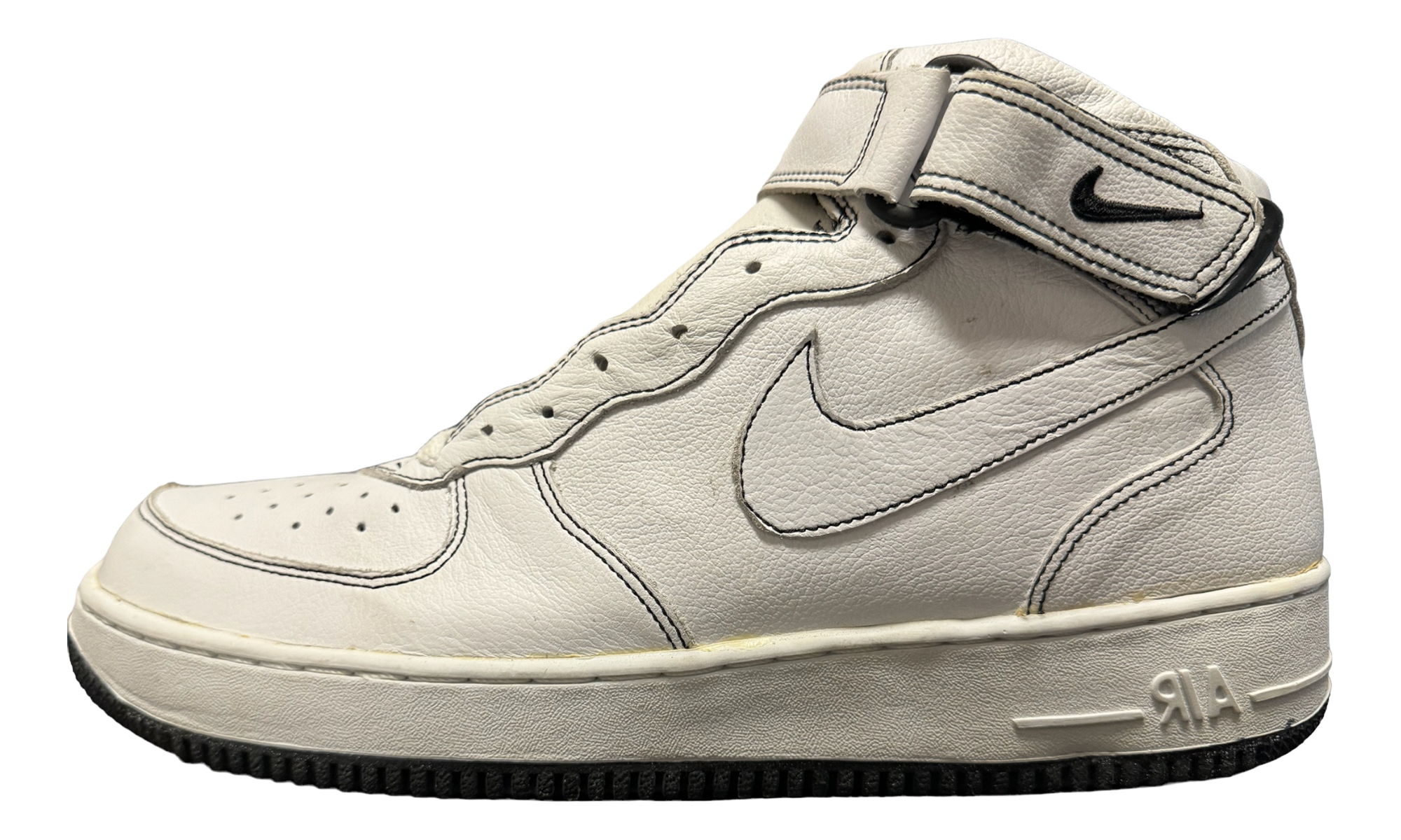 Air Force 1 Mid "White / White Black" 304096 115