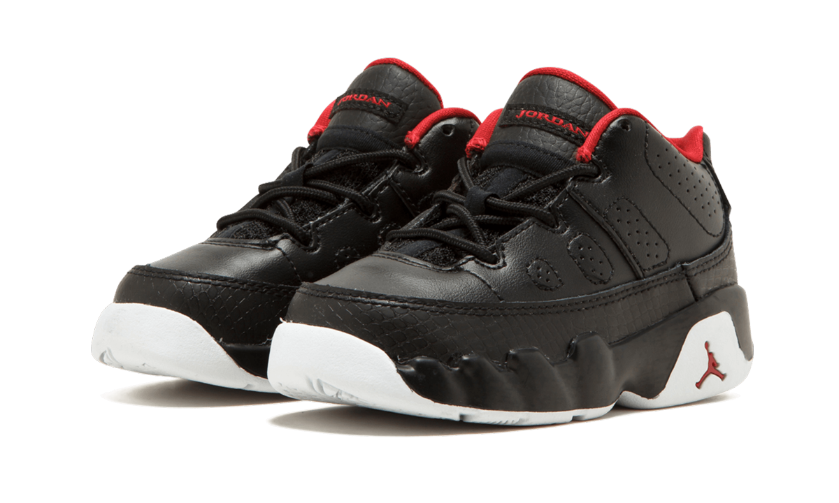 Jordan 9 Retro Low BT TD "BLACK / GYM RED / WHITE" 833906 001