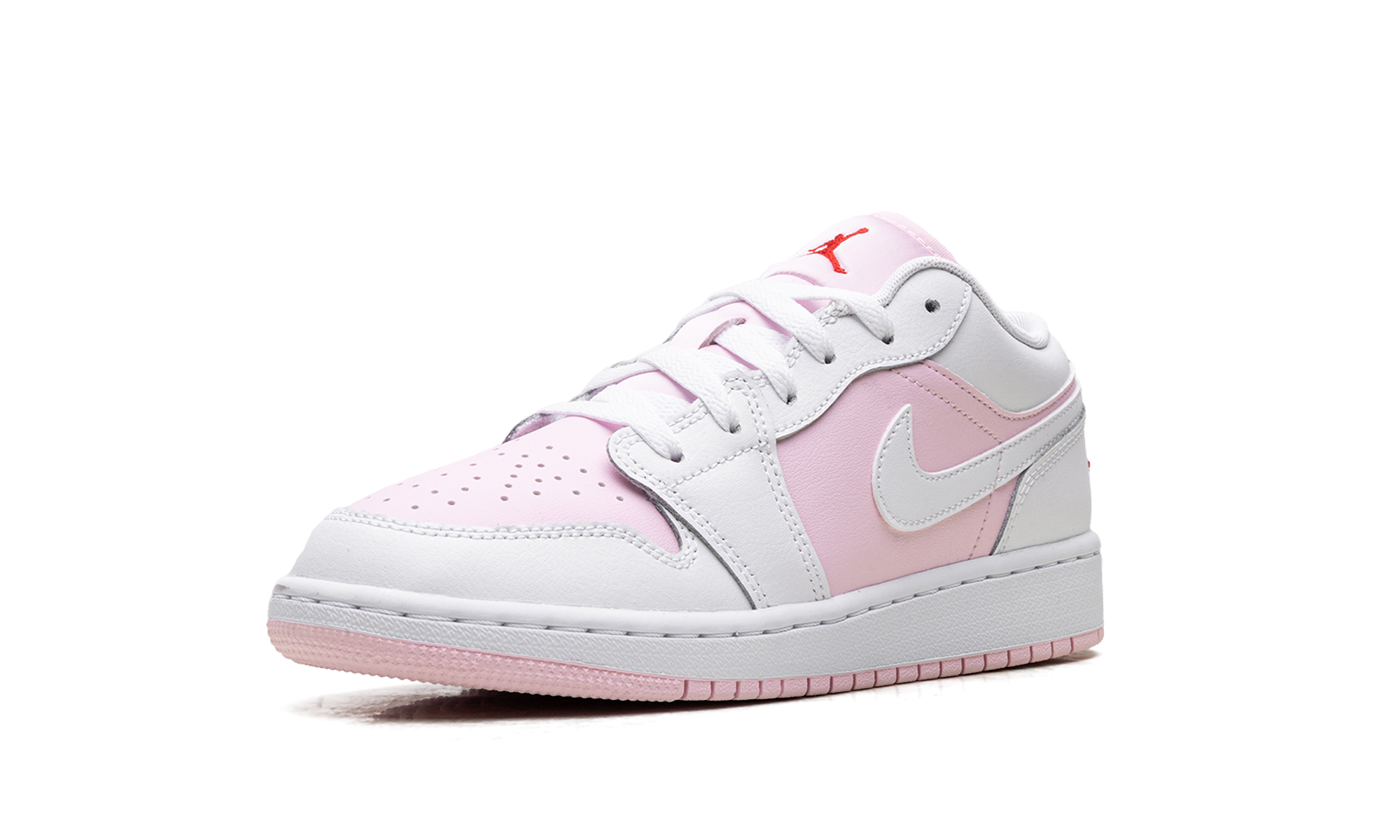 Jordan 1 Low GS "Pink Foam Fire Red White" 553560 608