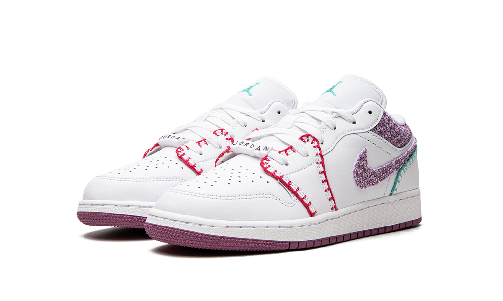 Jordan 1 Low GS "White Light Bordeuax" DM9037 100