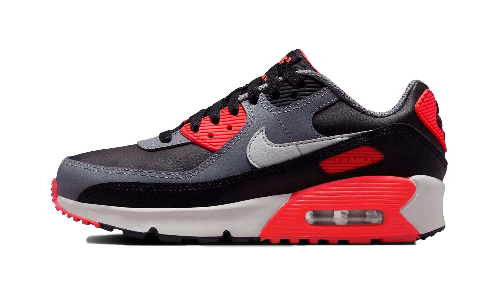 AIR MAX 90 (GS) "BLACK COOL GREY BRIGHT CRIMSON PHOTON DUST (GS)" HF6358 005