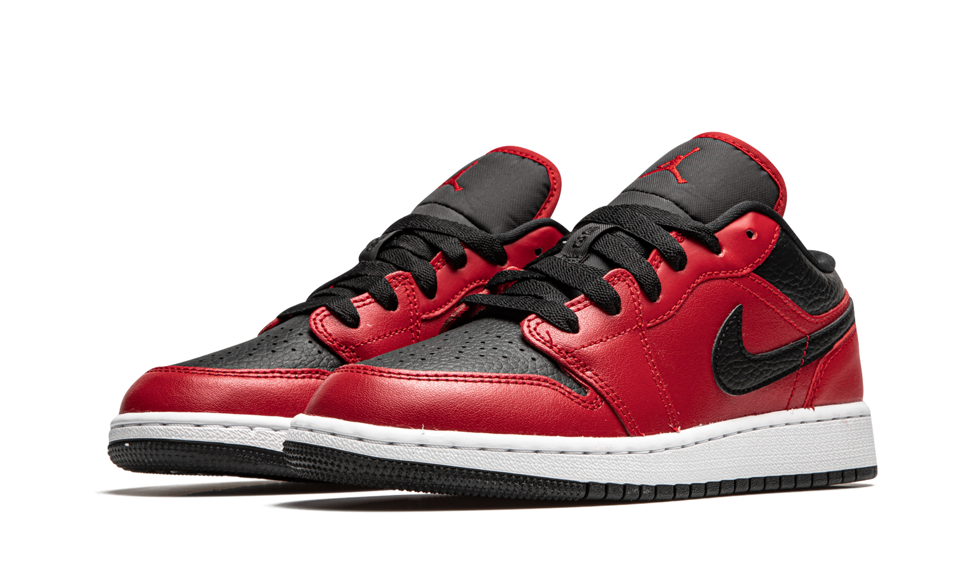 Air Jordan 1 Low GS "Black Pebbled" 553560 605