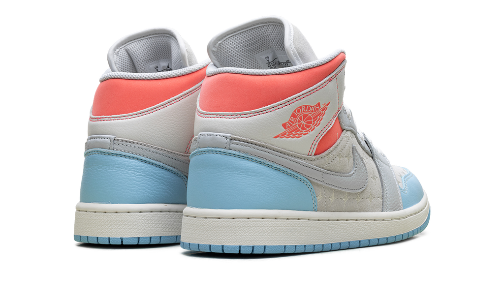 Air Jordan 1 Mid WMNS "White/Light Blue/Pink" IM7420 133