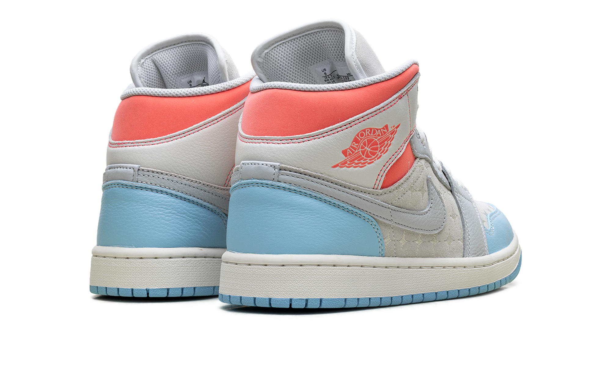 Air Jordan 1 Mid WMNS "White/Light Blue/Pink" IM7420 133