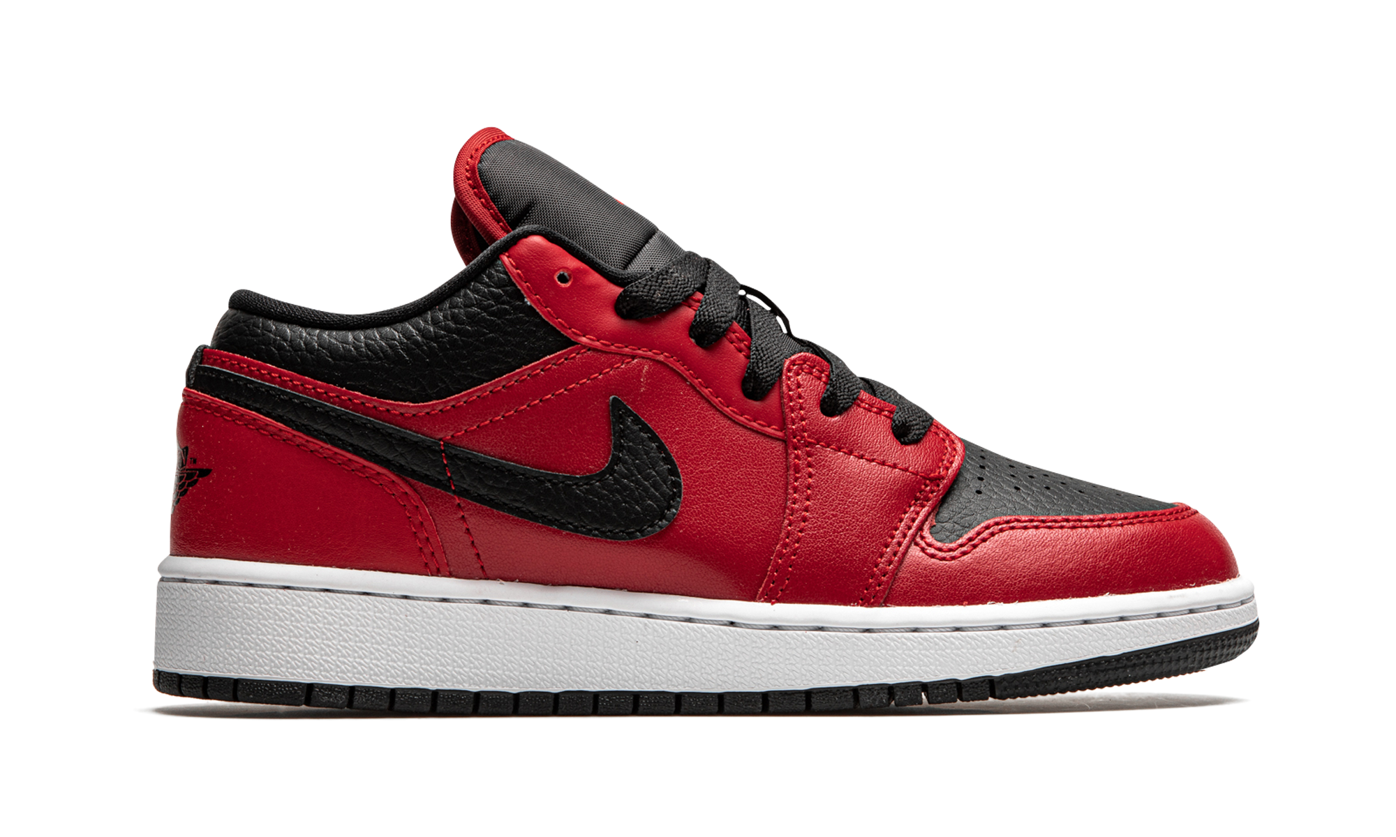 Air Jordan 1 Low GS "Black Pebbled" 553560 605