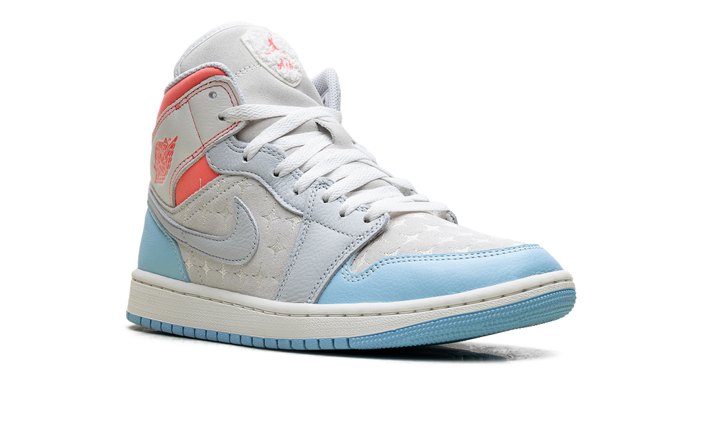 Air Jordan 1 Mid WMNS "White/Light Blue/Pink" IM7420 133