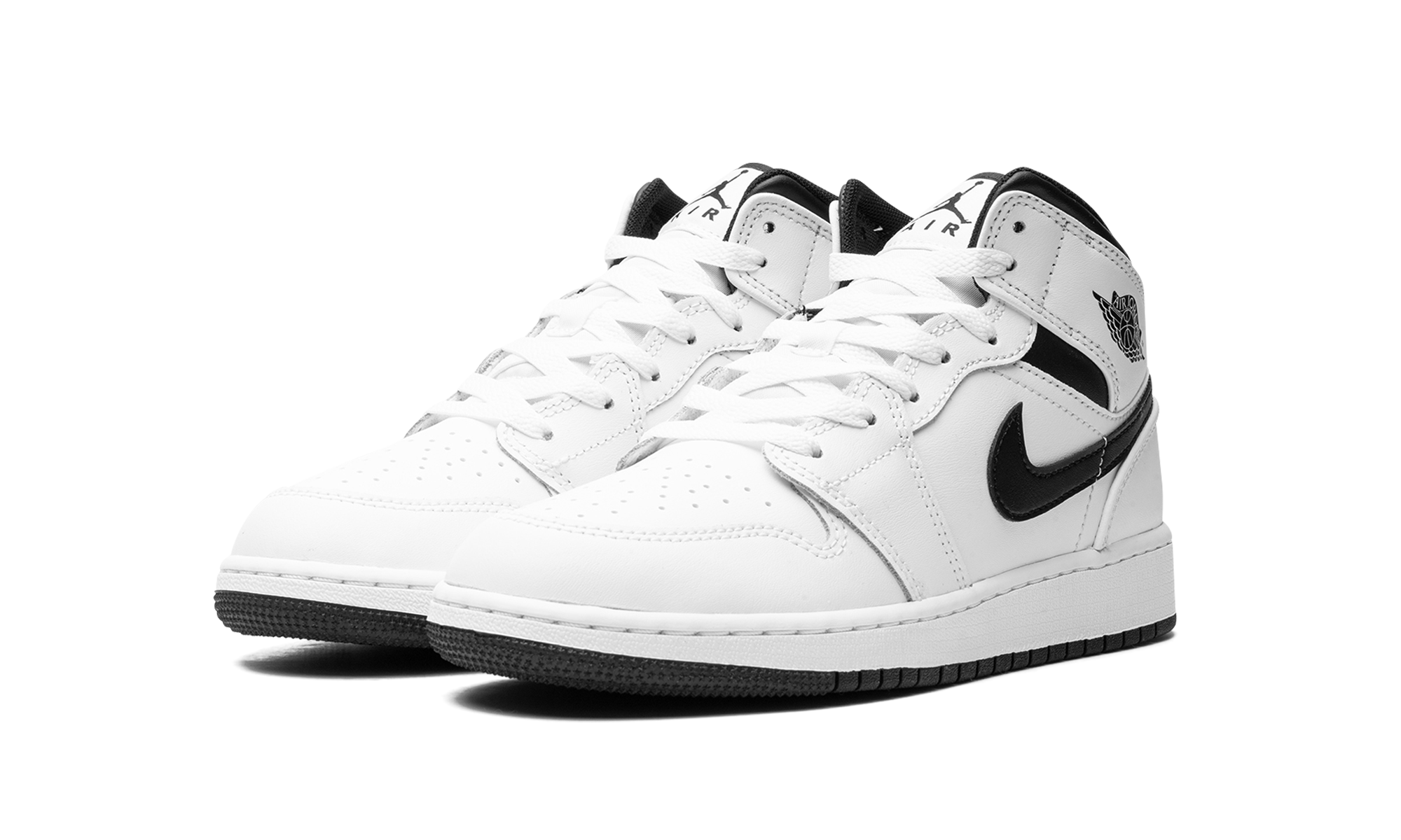Air Jordan 1 Mid GS "White/Black" DQ8423 132