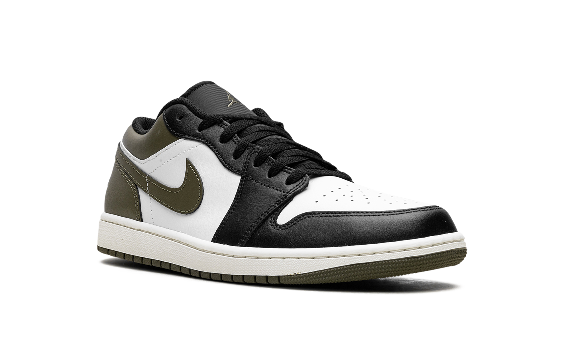 Air Jordan 1 Low "Black Toe Medium Olive" 553558 092