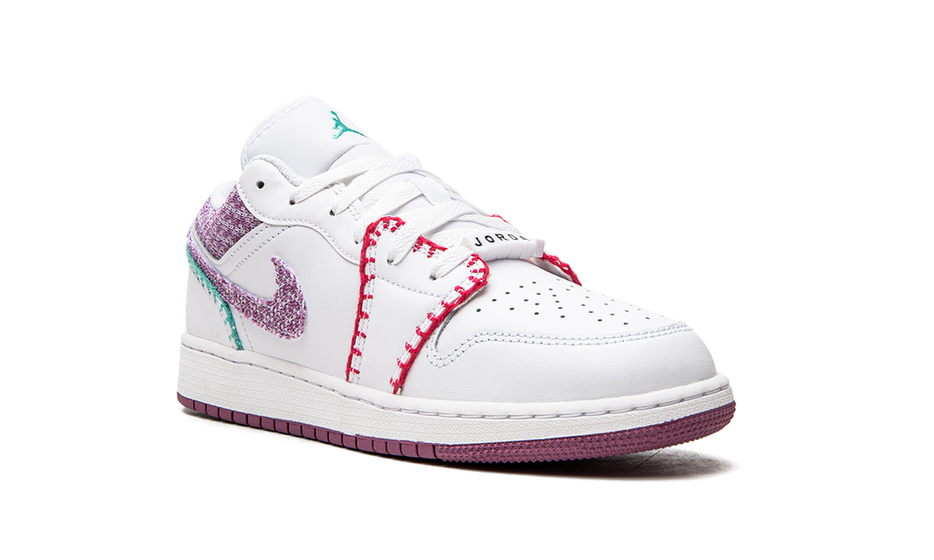 Jordan 1 Low GS "White Light Bordeuax" DM9037 100
