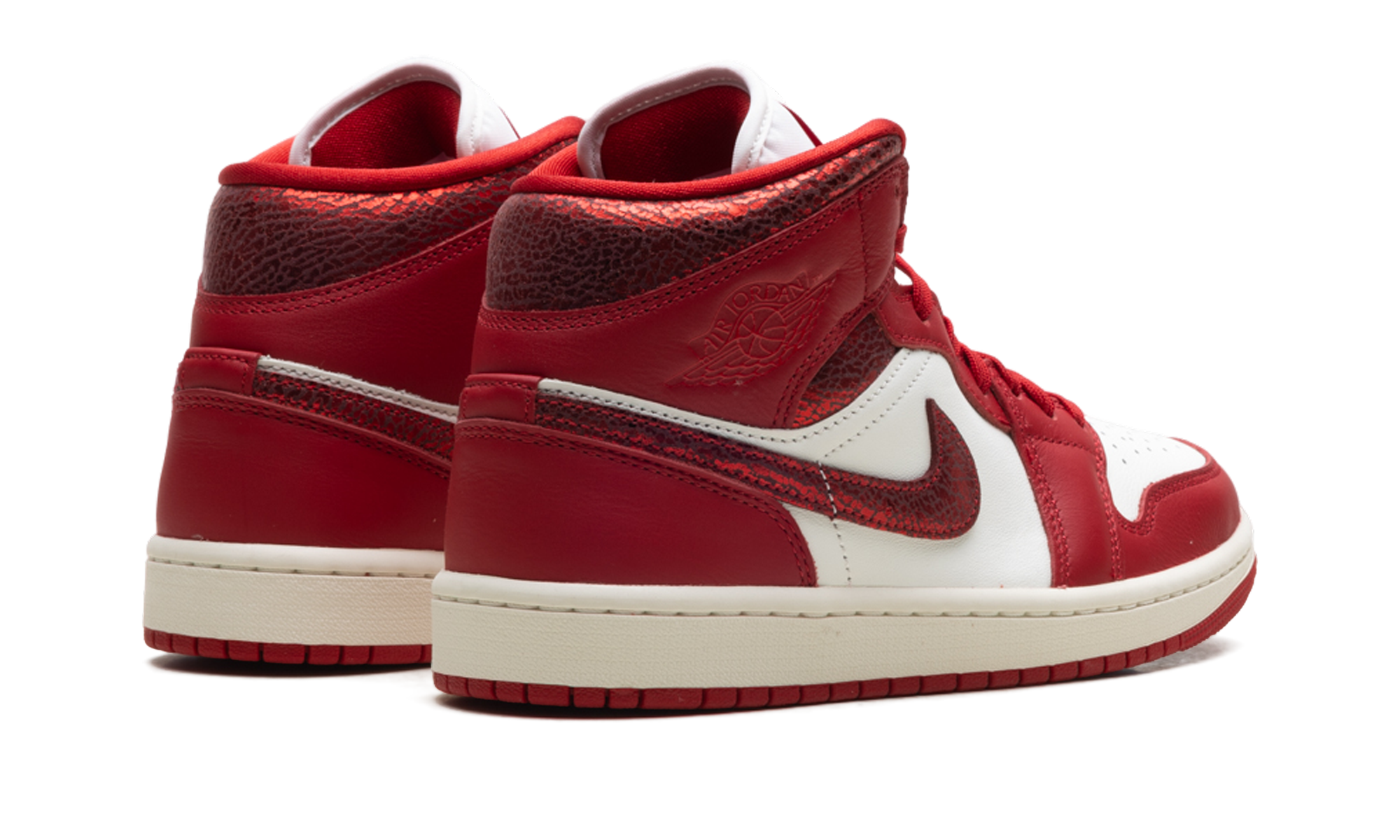 Air Jordan 1 Mid WMNS "Red Cracked Leather" HJ9337 106