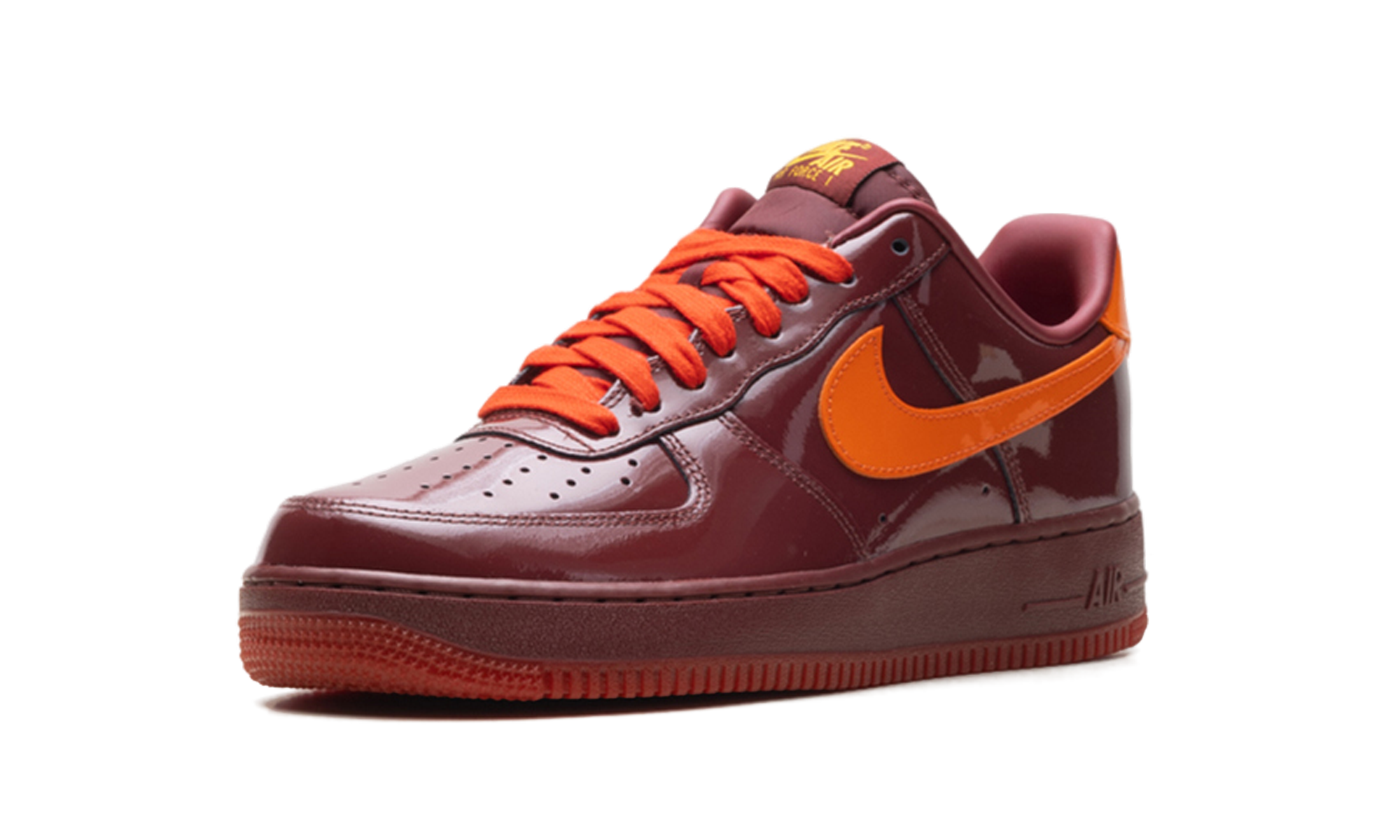 Air Force 1 Low "Patent Leather Dark Team Red Safety Orange" IO4489 601
