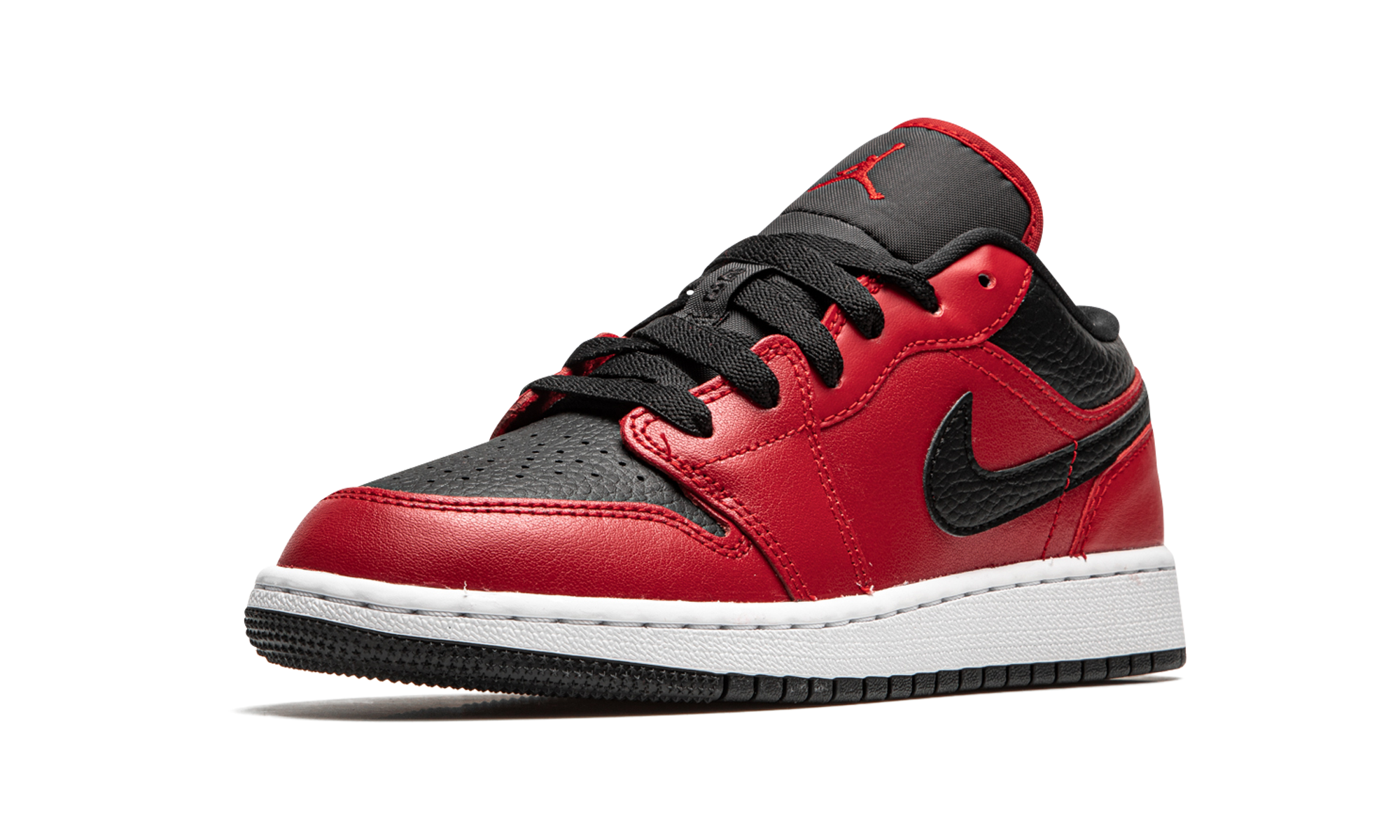 Air Jordan 1 Low GS "Black Pebbled" 553560 605