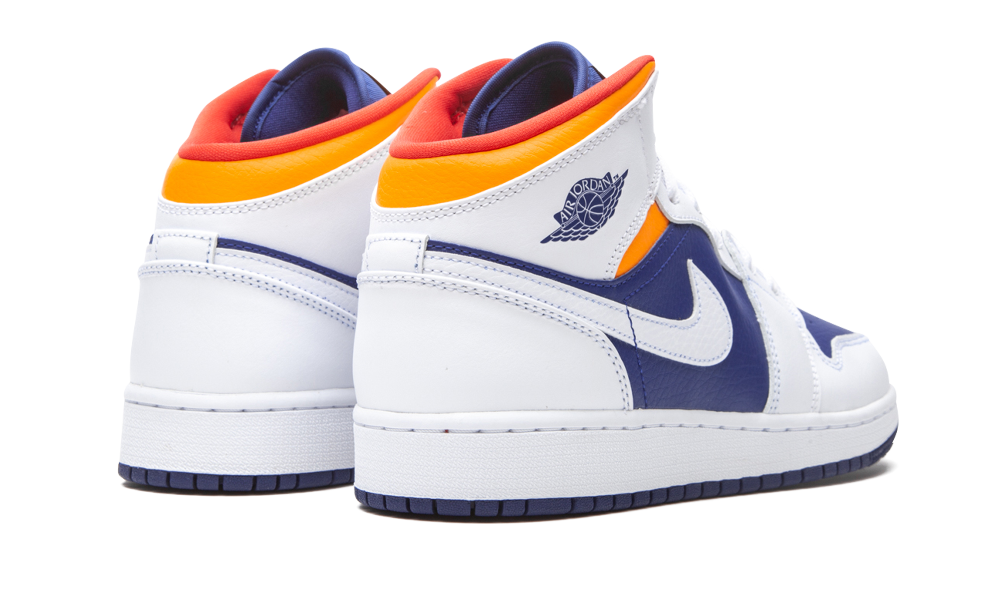 Air Jordan 1 Mid GS "White Deep Royal Blue" 554725 131