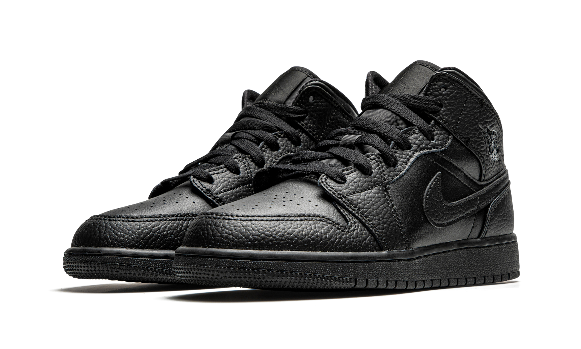 Air Jordan 1 Mid GS "Triple Black" 554725 091