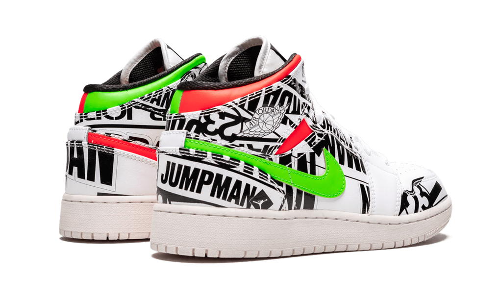 Air Jordan 1 Mid GS "All Over Logos" 554725 143