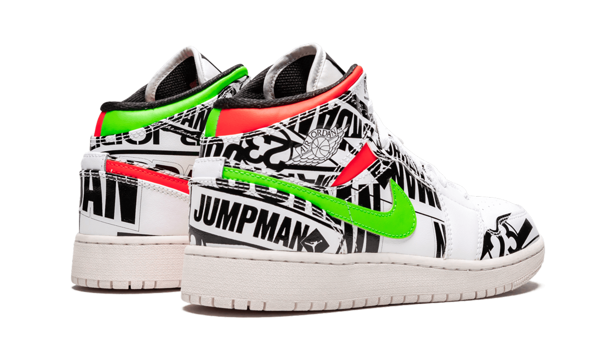 Air Jordan 1 Mid GS "All Over Logos" 554725 143