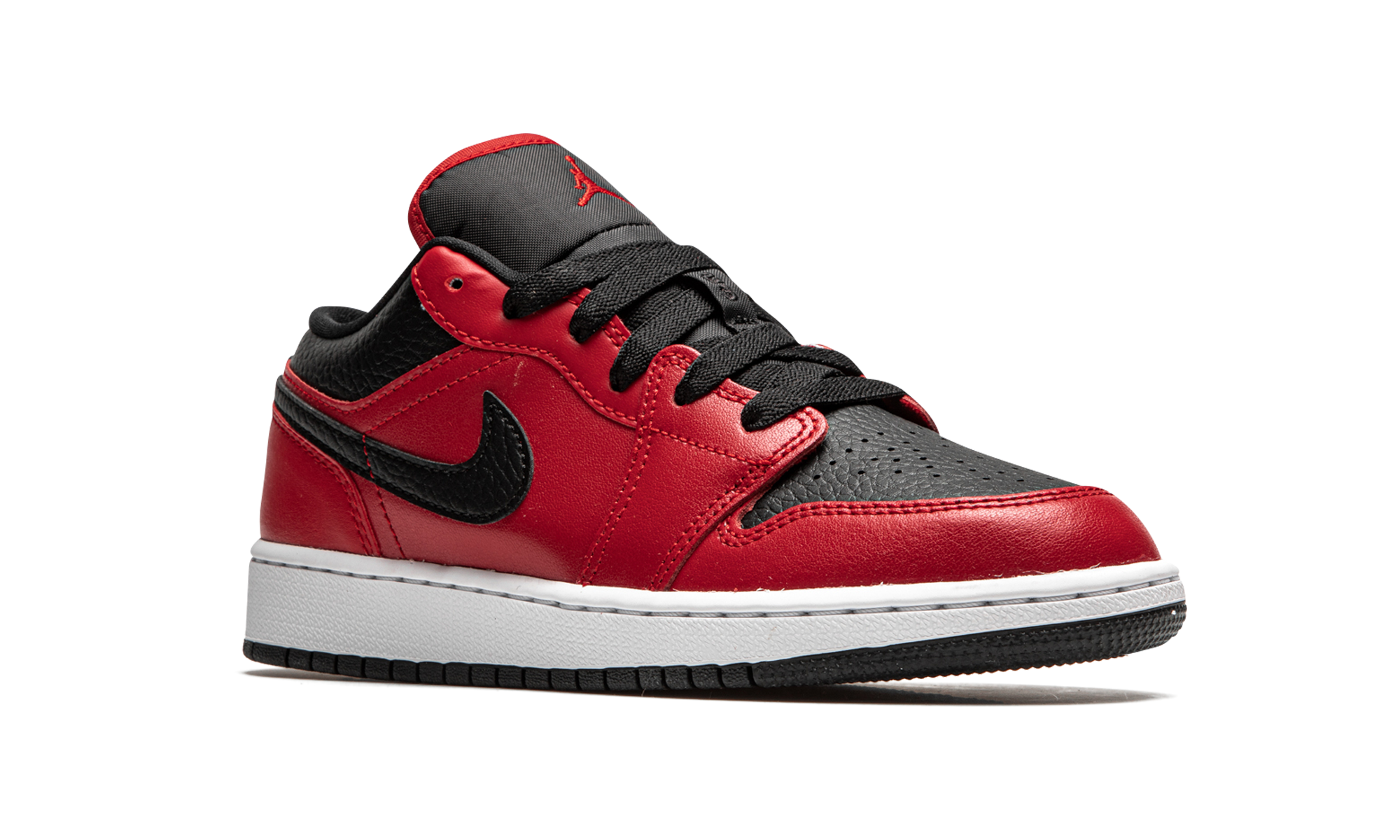 Air Jordan 1 Low GS "Black Pebbled" 553560 605