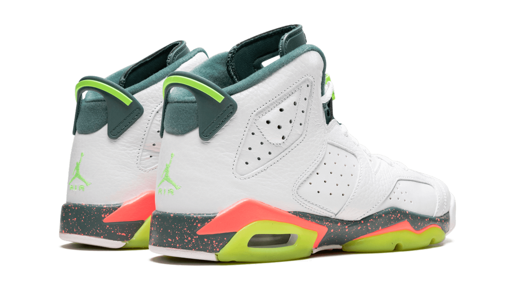 Air Jordan 6 Retro GS "Bright Mango/Ghost Green" 384665 114