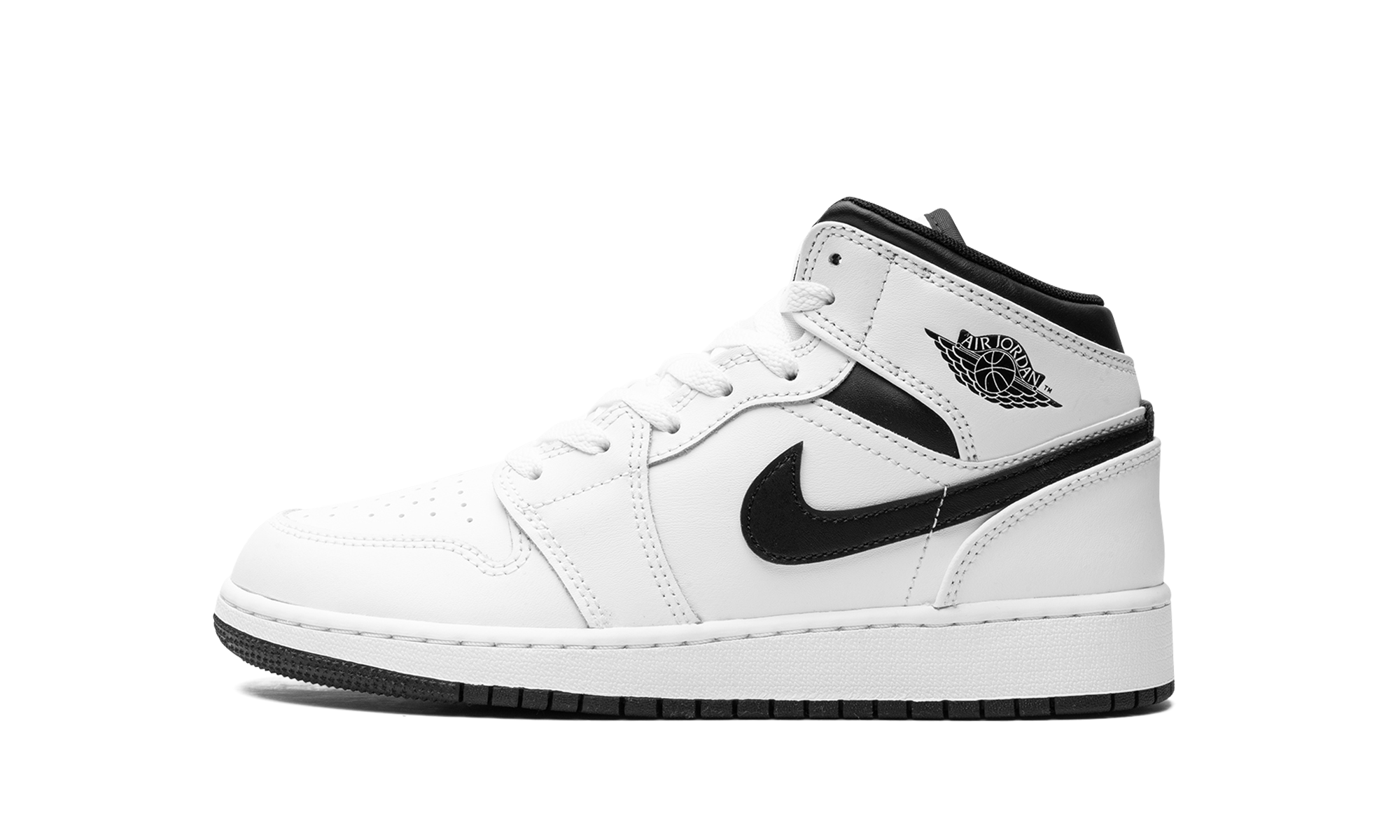 Air Jordan 1 Mid GS "White/Black" DQ8423 132