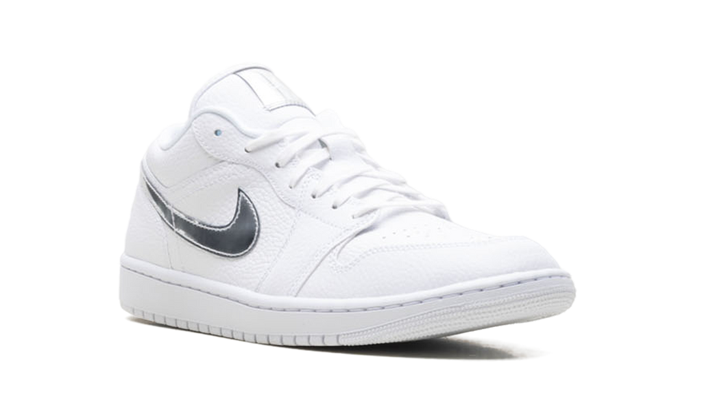 Womens Air Jordan 1 Low SE "White Metallic Silver'" IQ9381 100