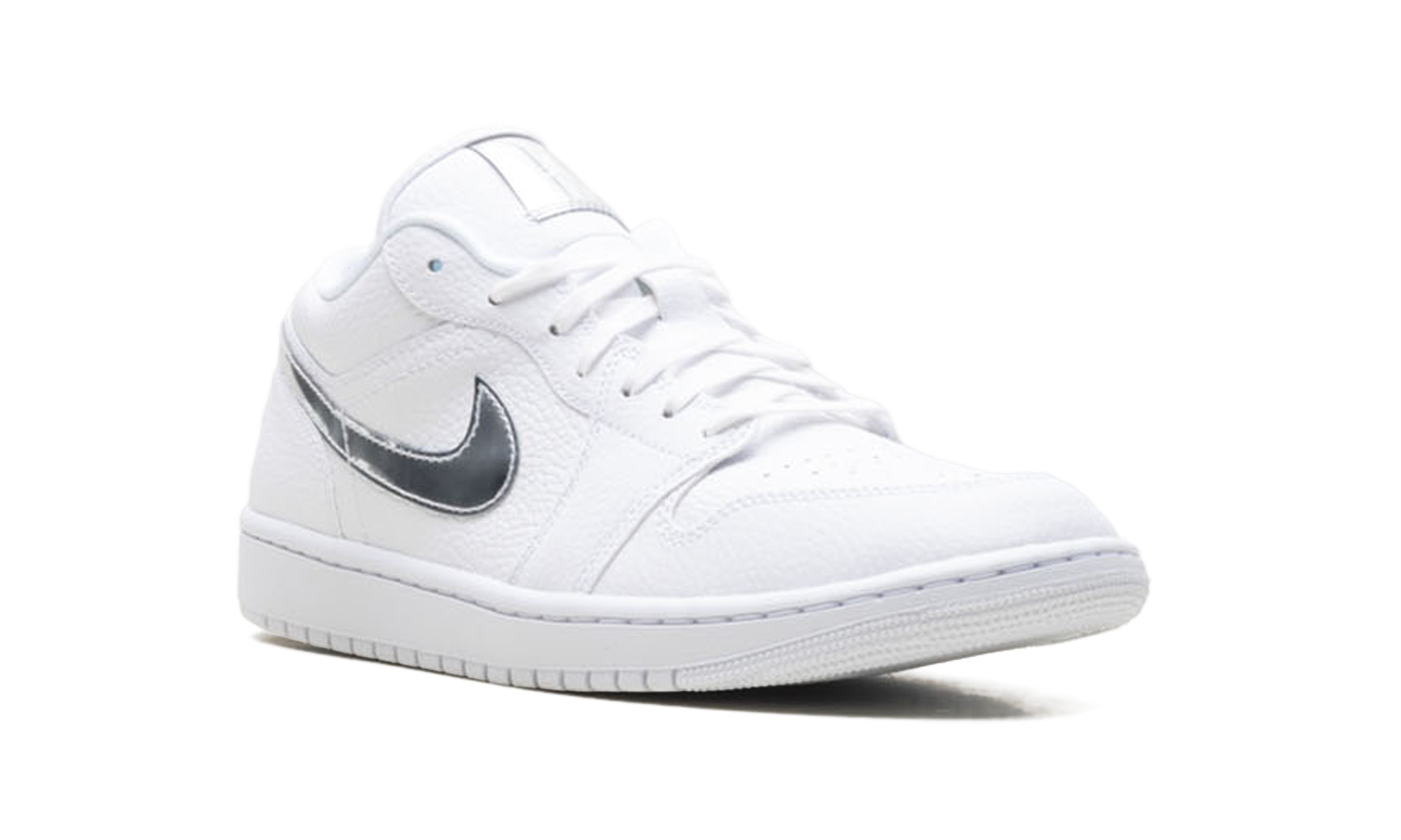 Womens Air Jordan 1 Low SE "White Metallic Silver'" IQ9381 100