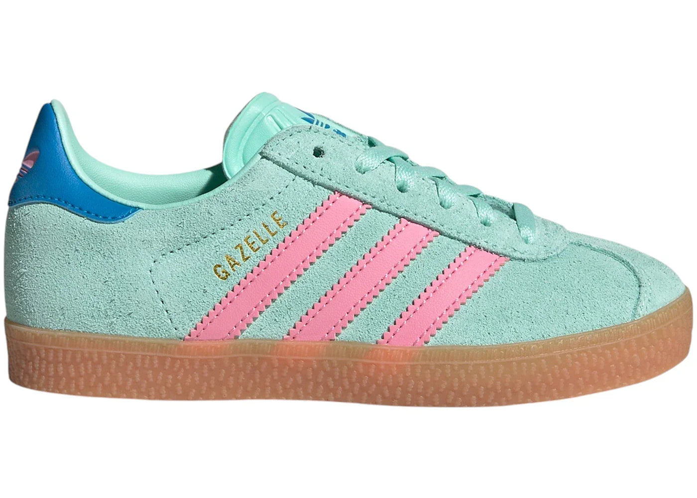 adidas Gazelle Clear Mint Bliss Pink Bright Blue (PS)