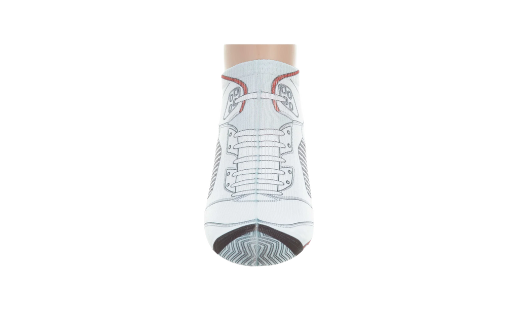 Jordan 5 Retro Bootie Low Cut Ankle Socks "White" 519600 100