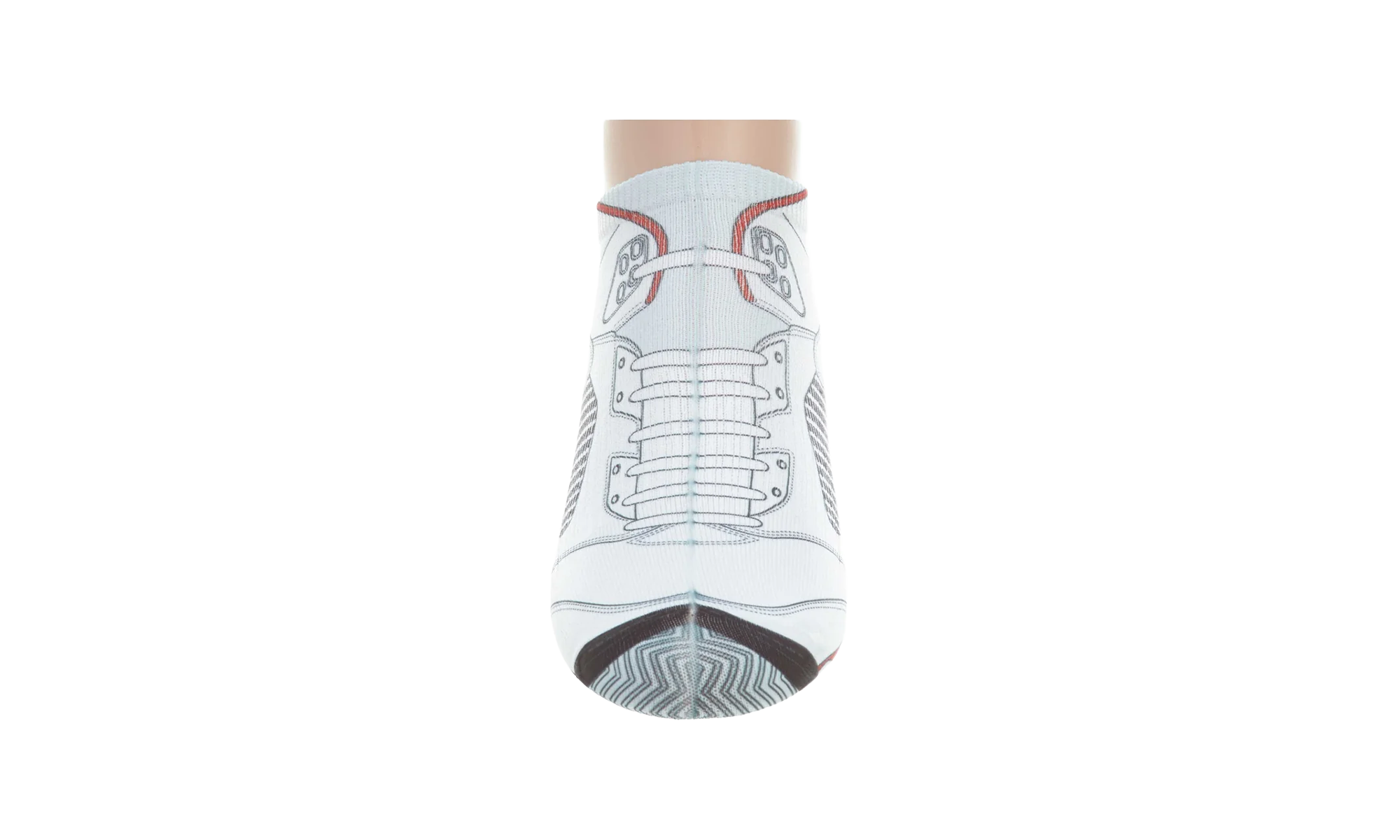 Jordan 5 Retro Bootie Low Cut Ankle Socks "White" 519600 100