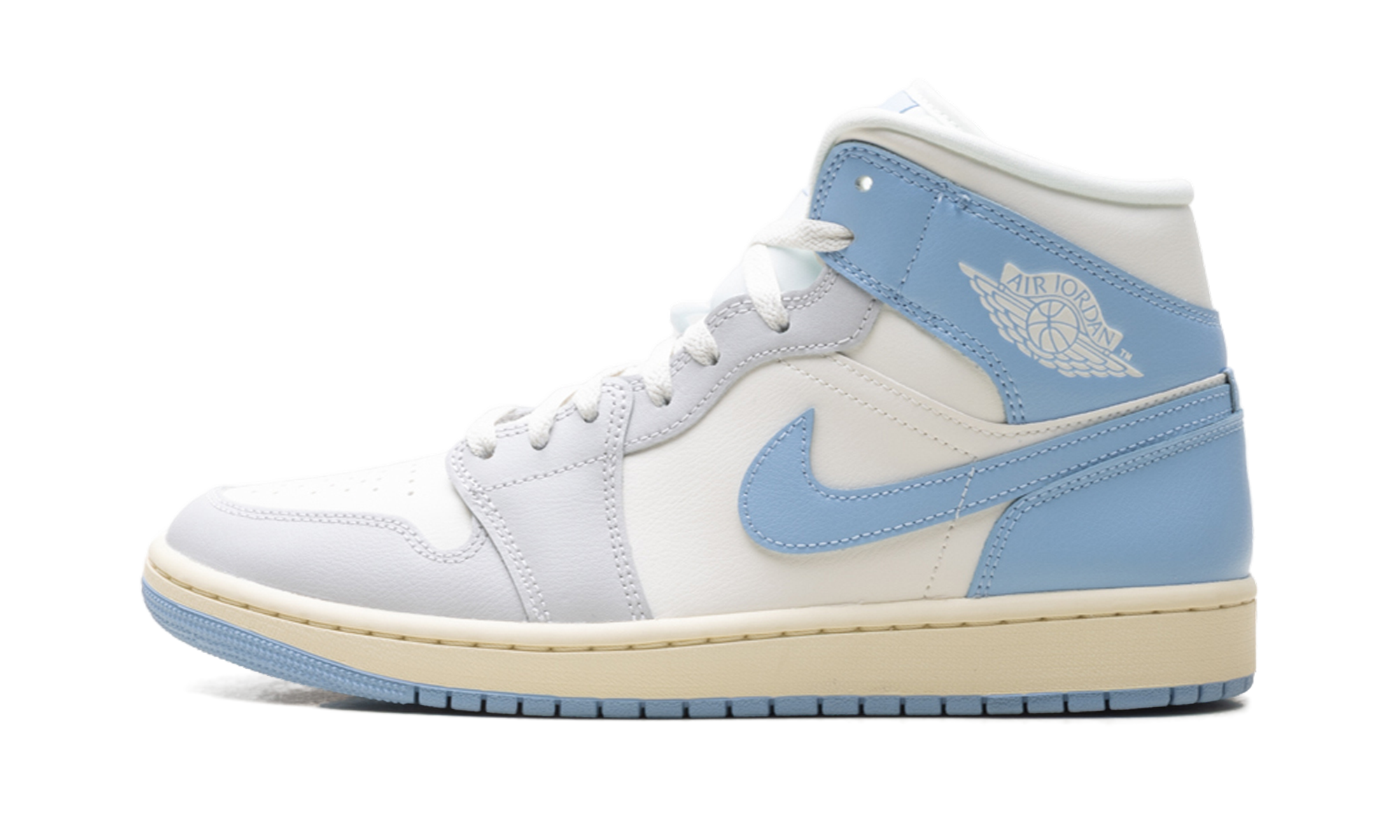 Air Jordan 1 Mid WMNS "Psychic Blue Sail Coconut Milk" BQ6472 402