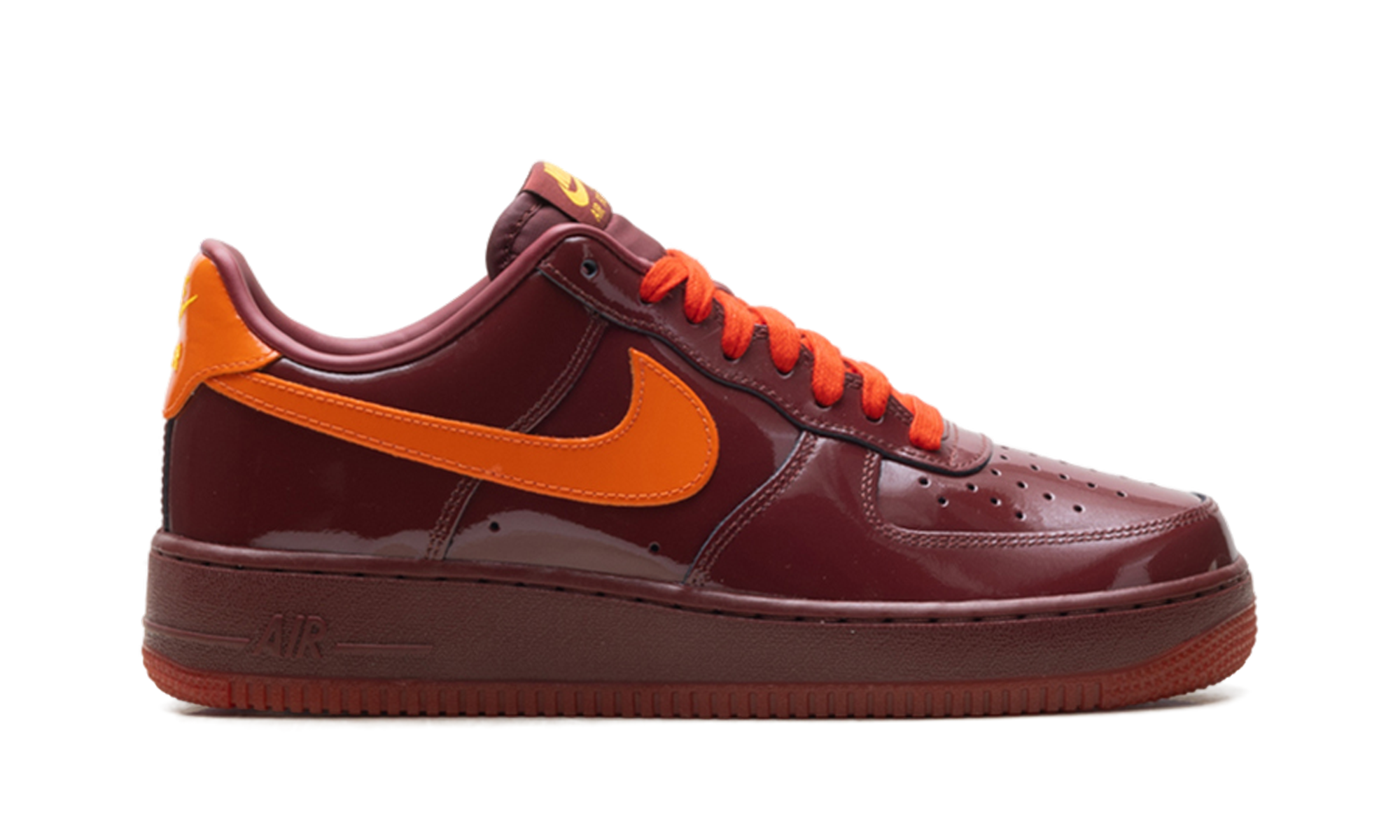 Air Force 1 Low "Patent Leather Dark Team Red Safety Orange" IO4489 601