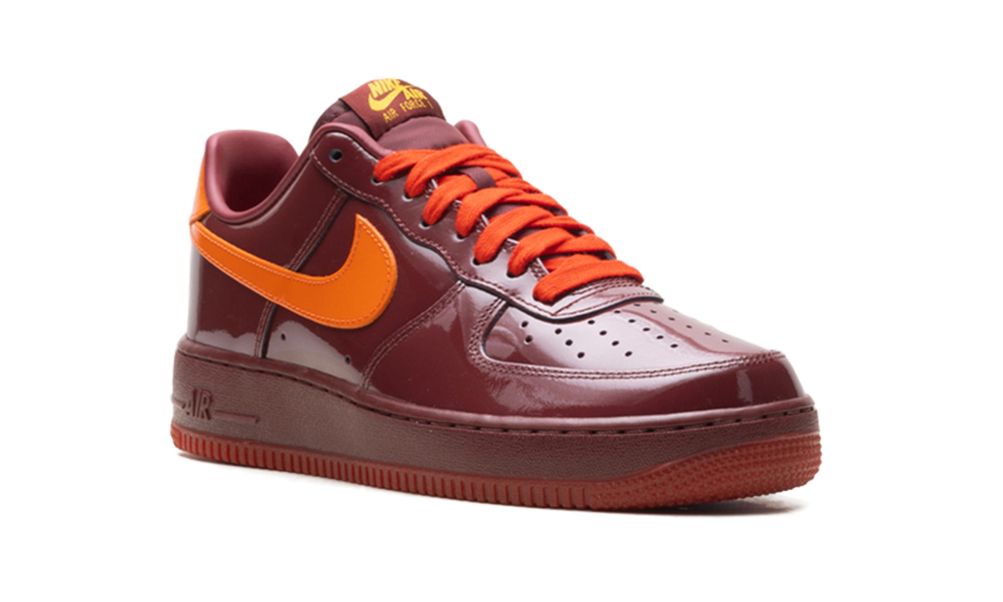 Air Force 1 Low "Patent Leather Dark Team Red Safety Orange" IO4489 601