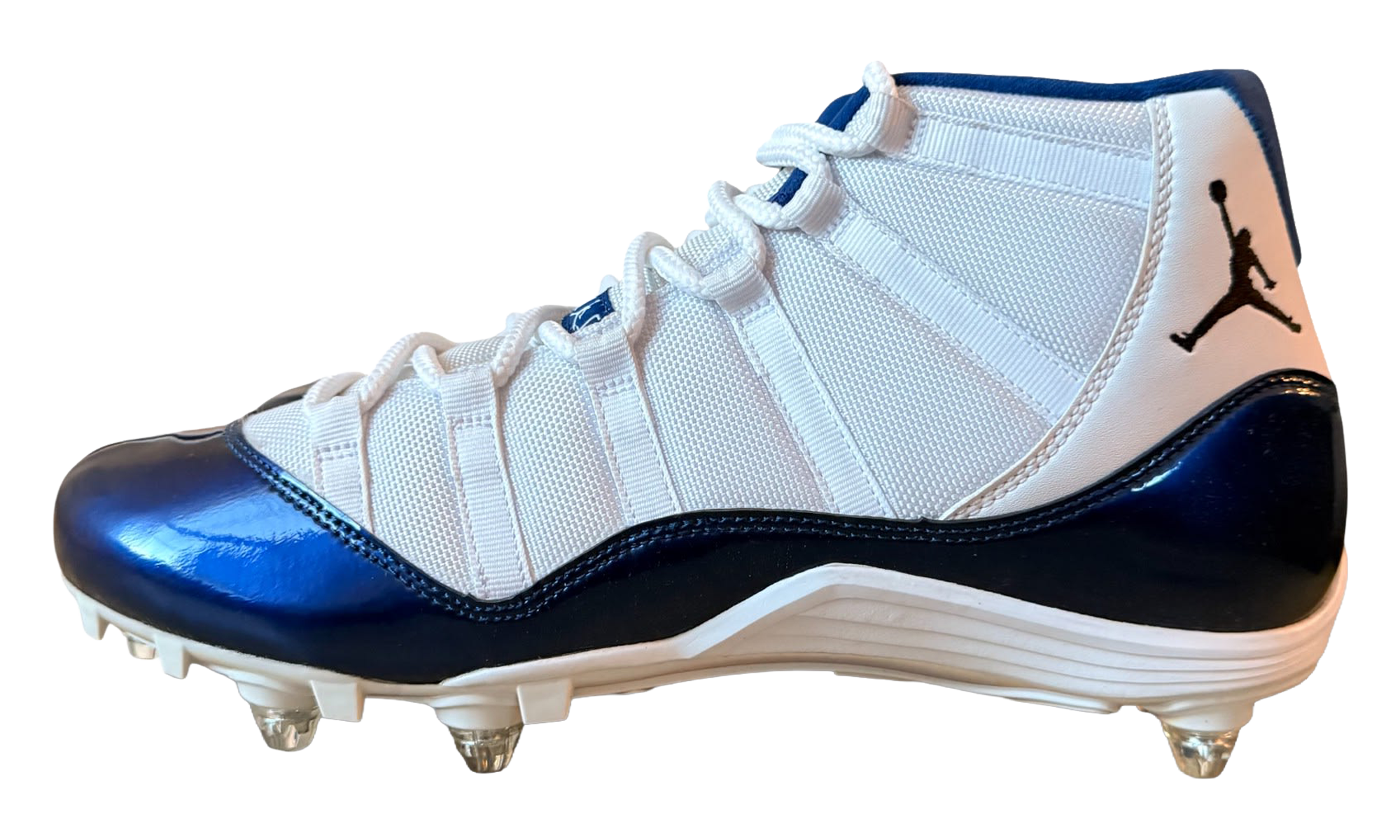 Jordan 11 Detachable Cleats "White / Black-Gym Blue" SU18 MNJDSP 844 D1