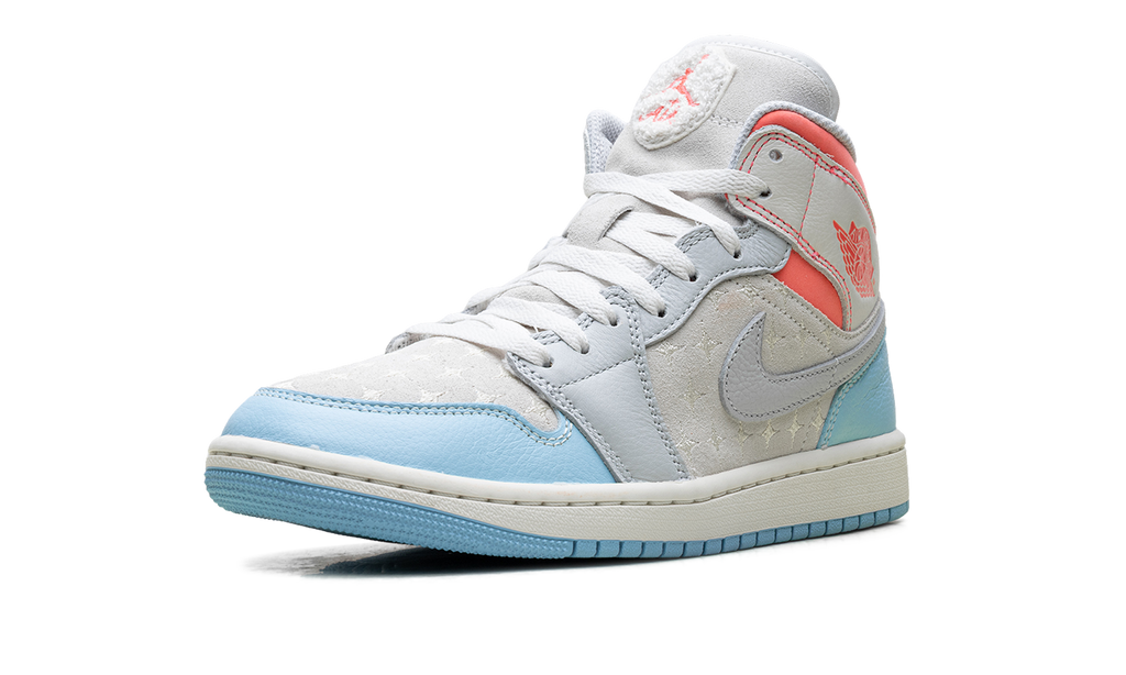 Air Jordan 1 Mid WMNS "White/Light Blue/Pink" IM7420 133