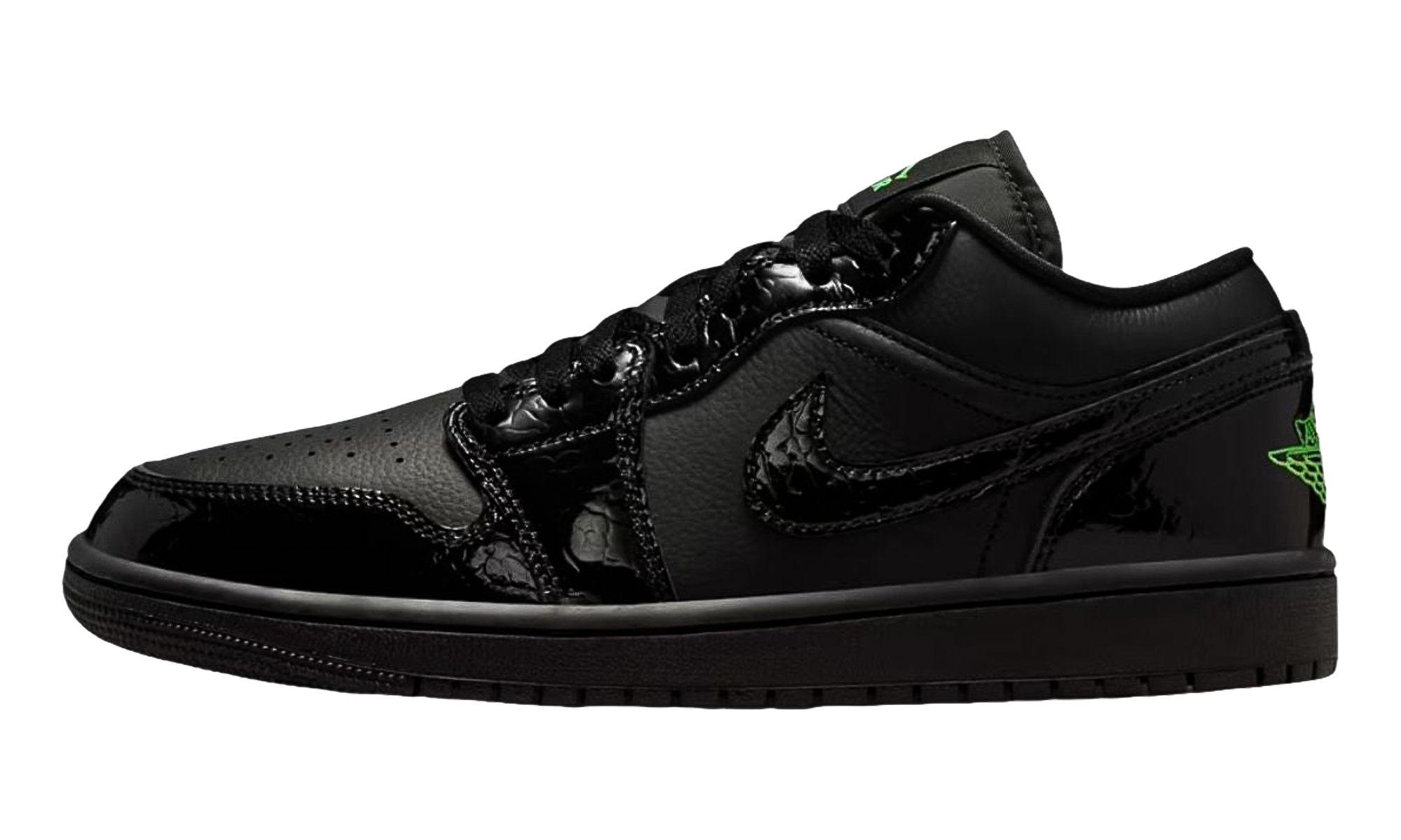 Jordan 1 Low SE WMNS "Black Croc Scream Green" IQ9701 010