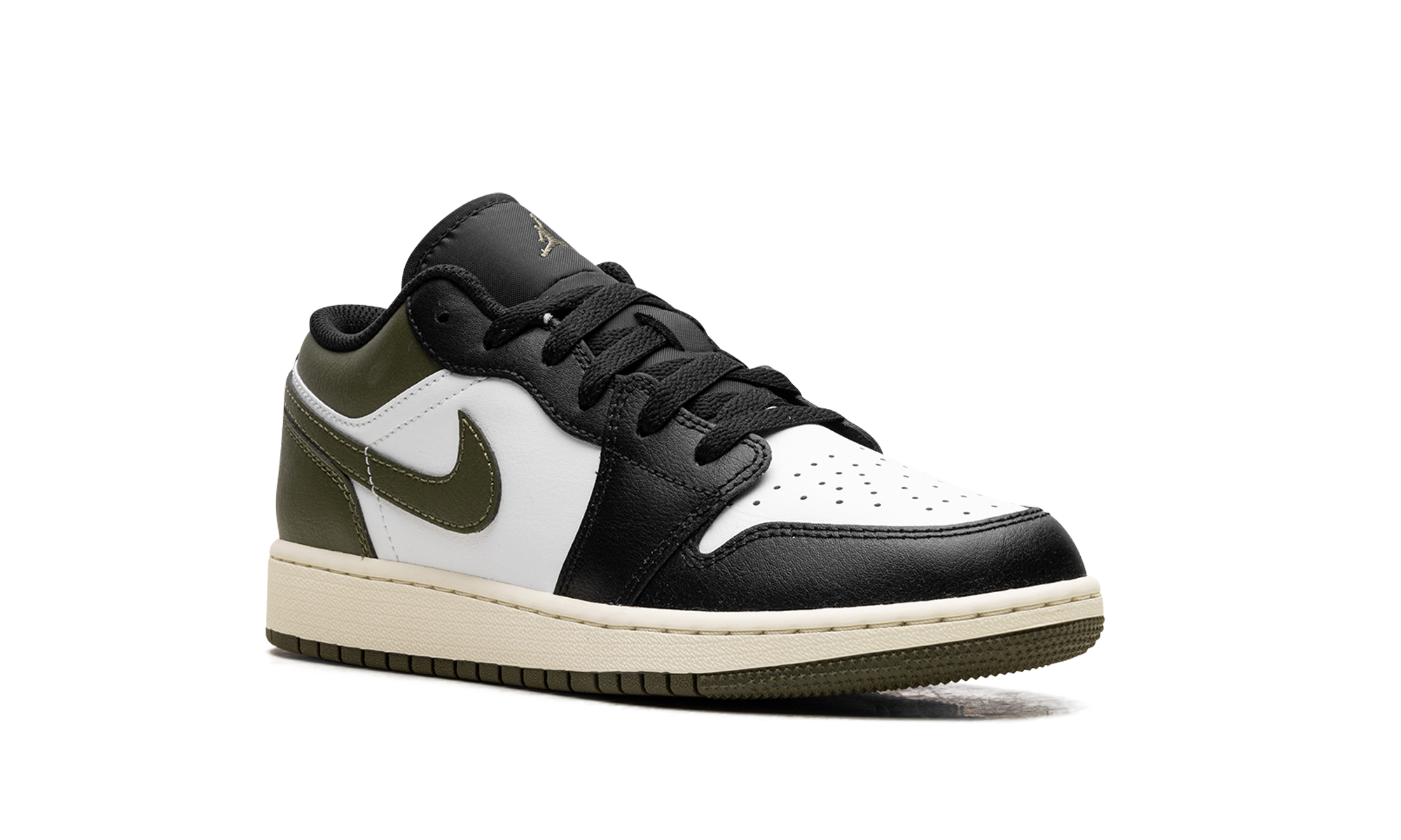 Jordan 1 Low GS "Black Toe Medium Olive" 553560 092