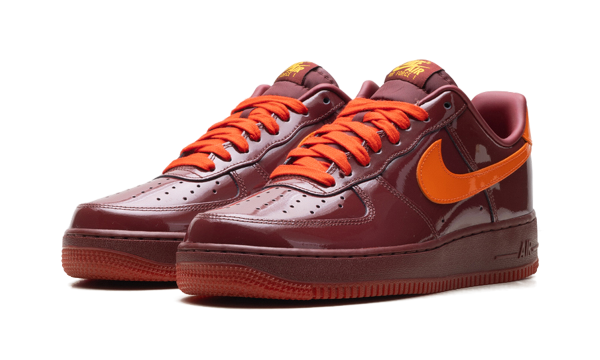 Air Force 1 Low "Patent Leather Dark Team Red Safety Orange" IO4489 601