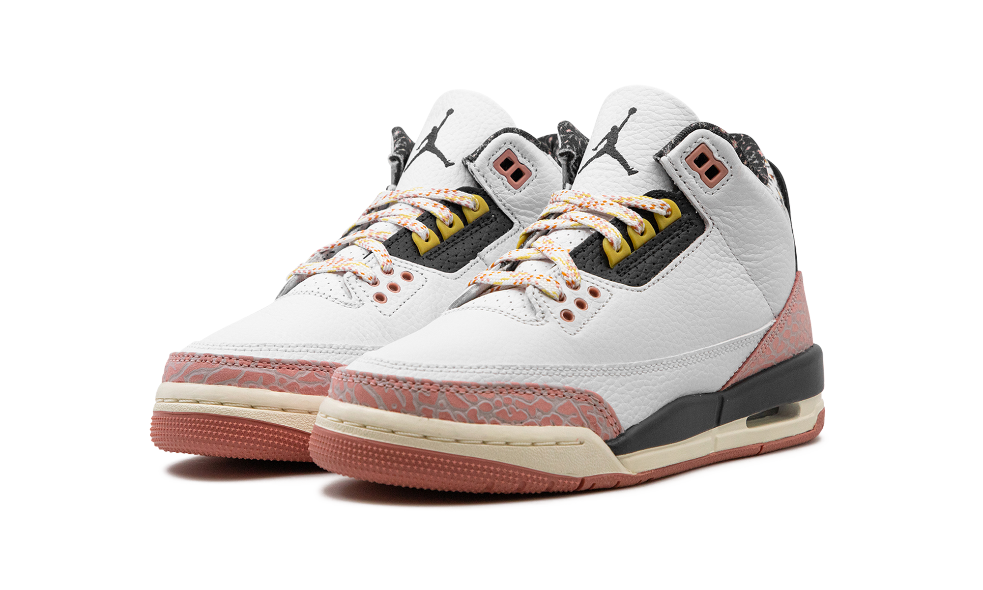Air Jordan 3 GS "White/Red Stardust" 441140 100