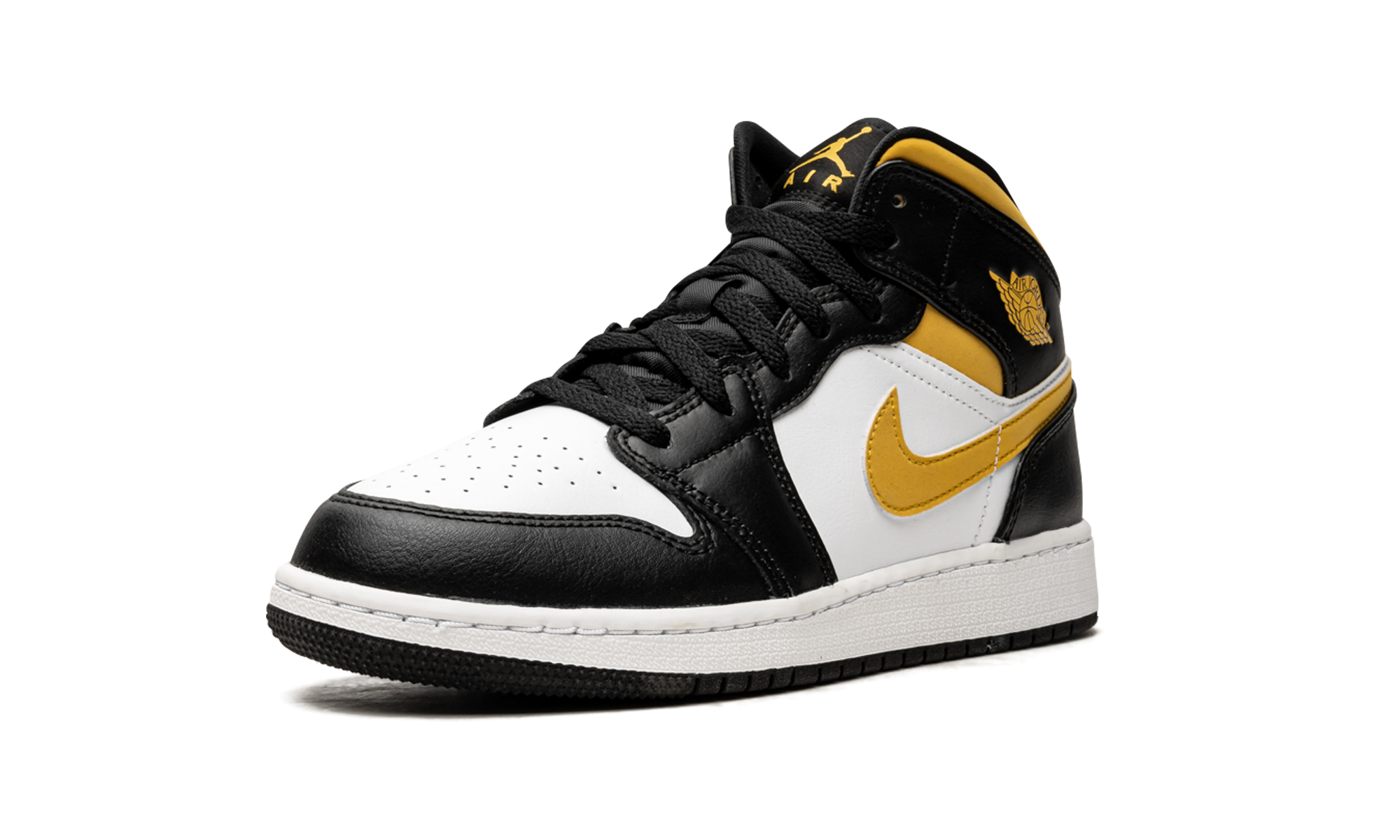 Air Jordan 1 Mid GS "Pollen / Black / White" 554725 177