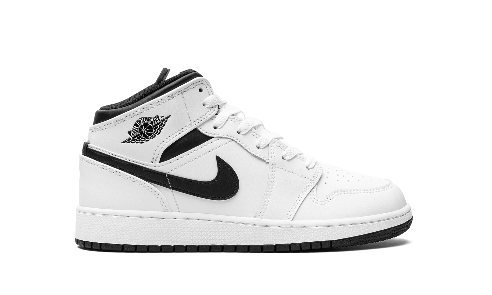 Air Jordan 1 Mid GS "White/Black" DQ8423 132
