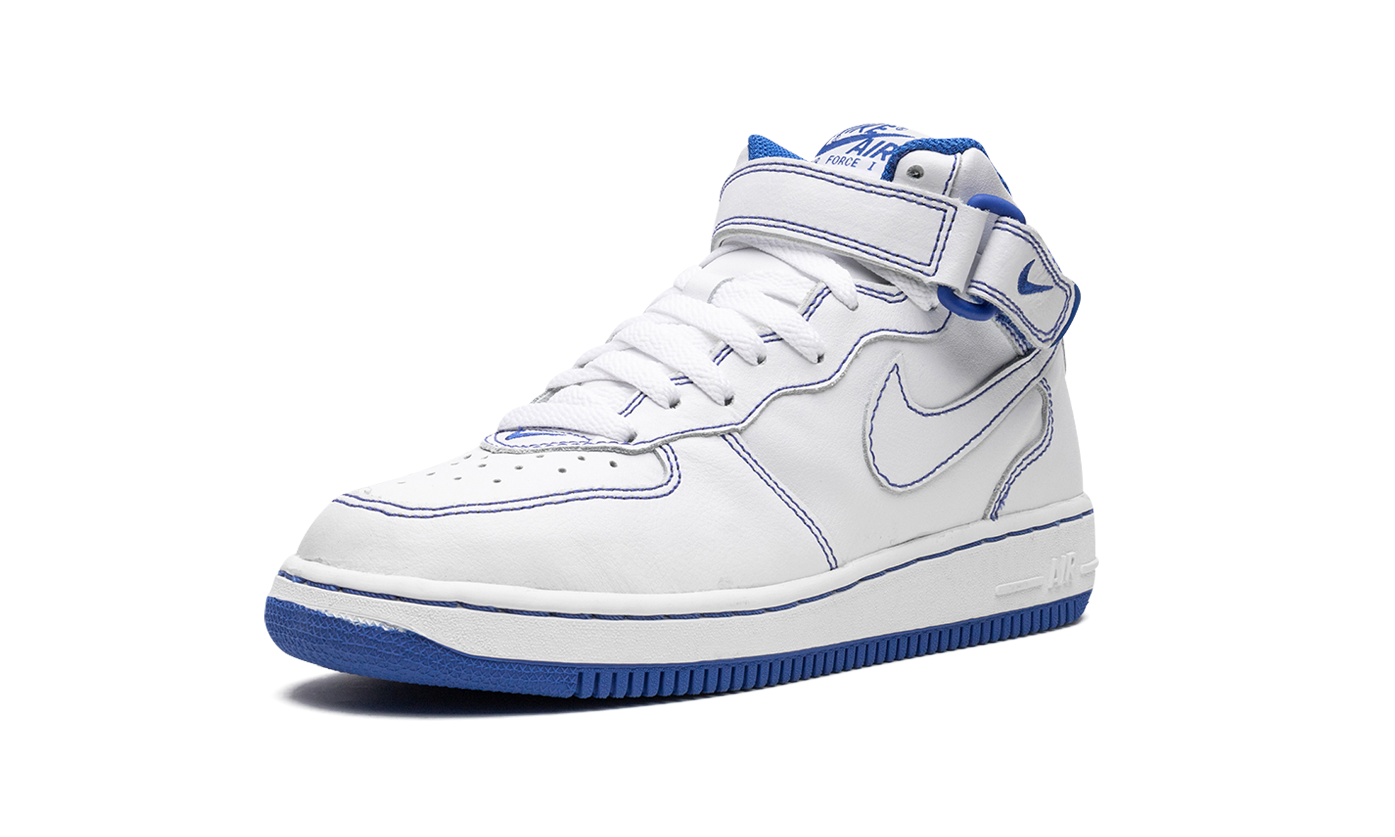 Air Force 1 Mid GS "White/White-Royal Blue" 624049 113