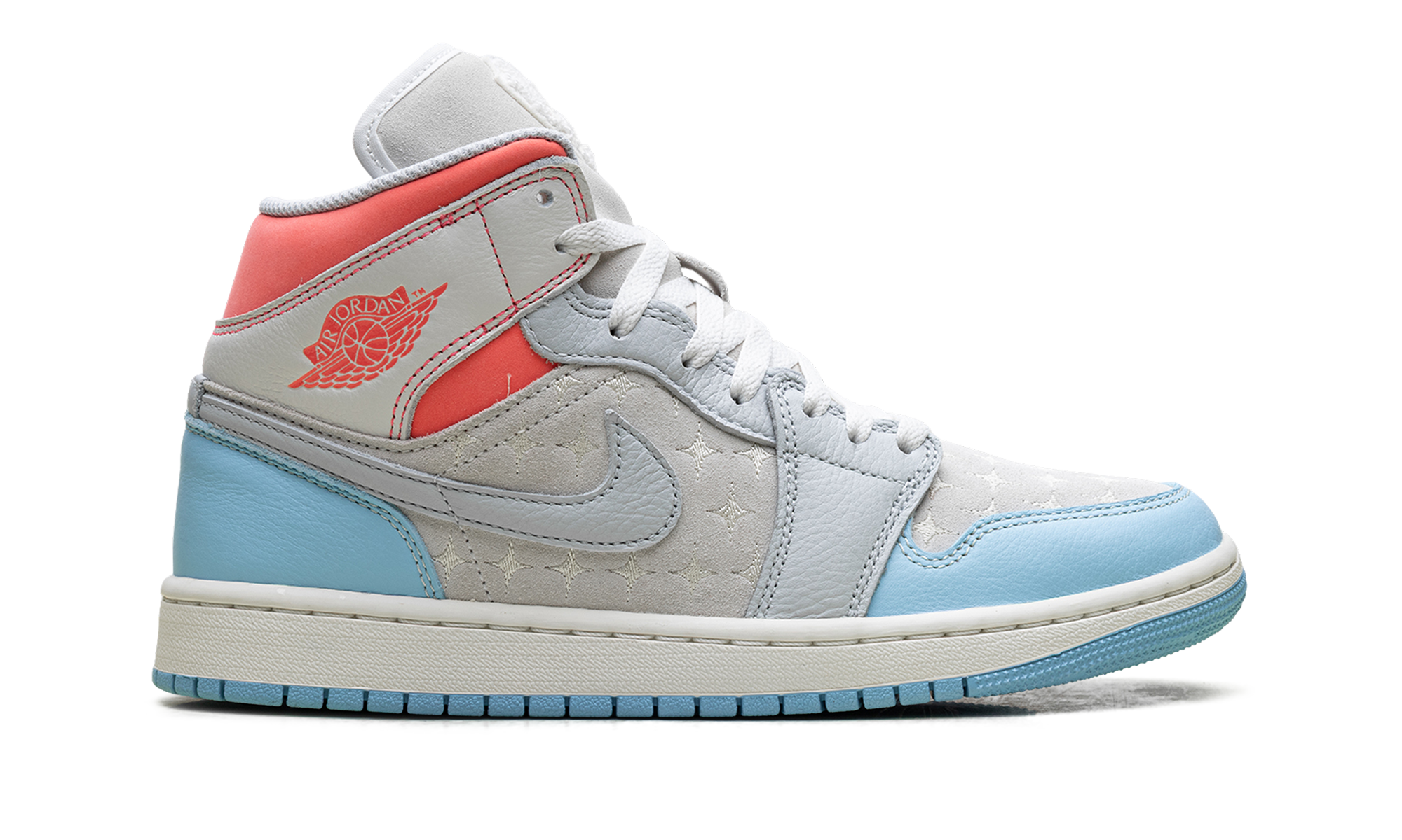 Air Jordan 1 Mid WMNS "White/Light Blue/Pink" IM7420 133