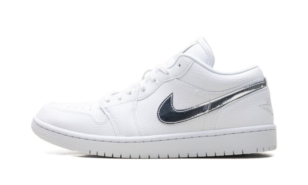 Womens Air Jordan 1 Low SE "White Metallic Silver'" IQ9381 100